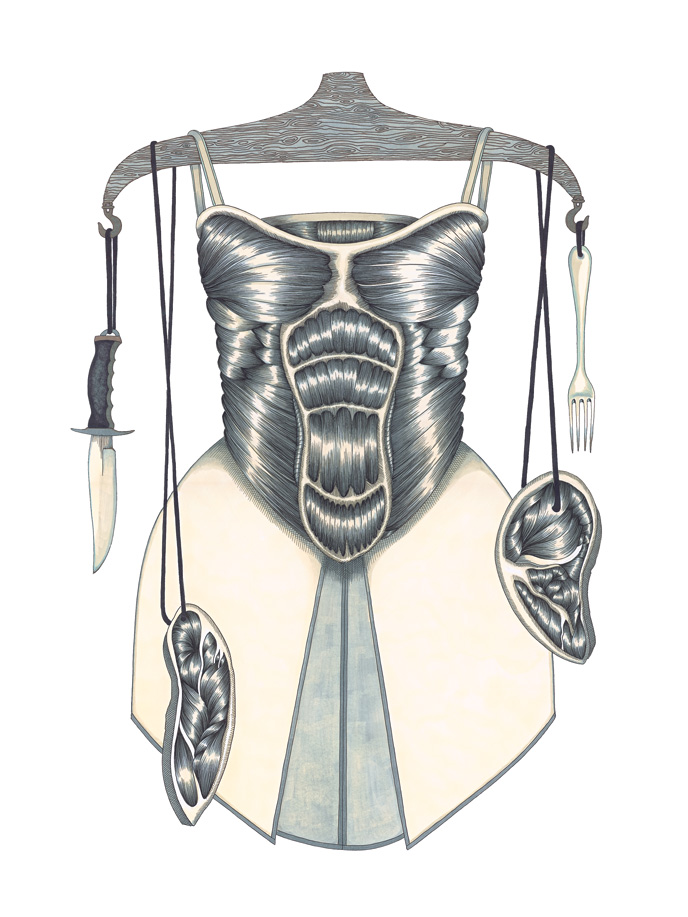 nourrir ses enfants - Illustration du livre La garde-robe. Edition Thierry Magnier_2010
